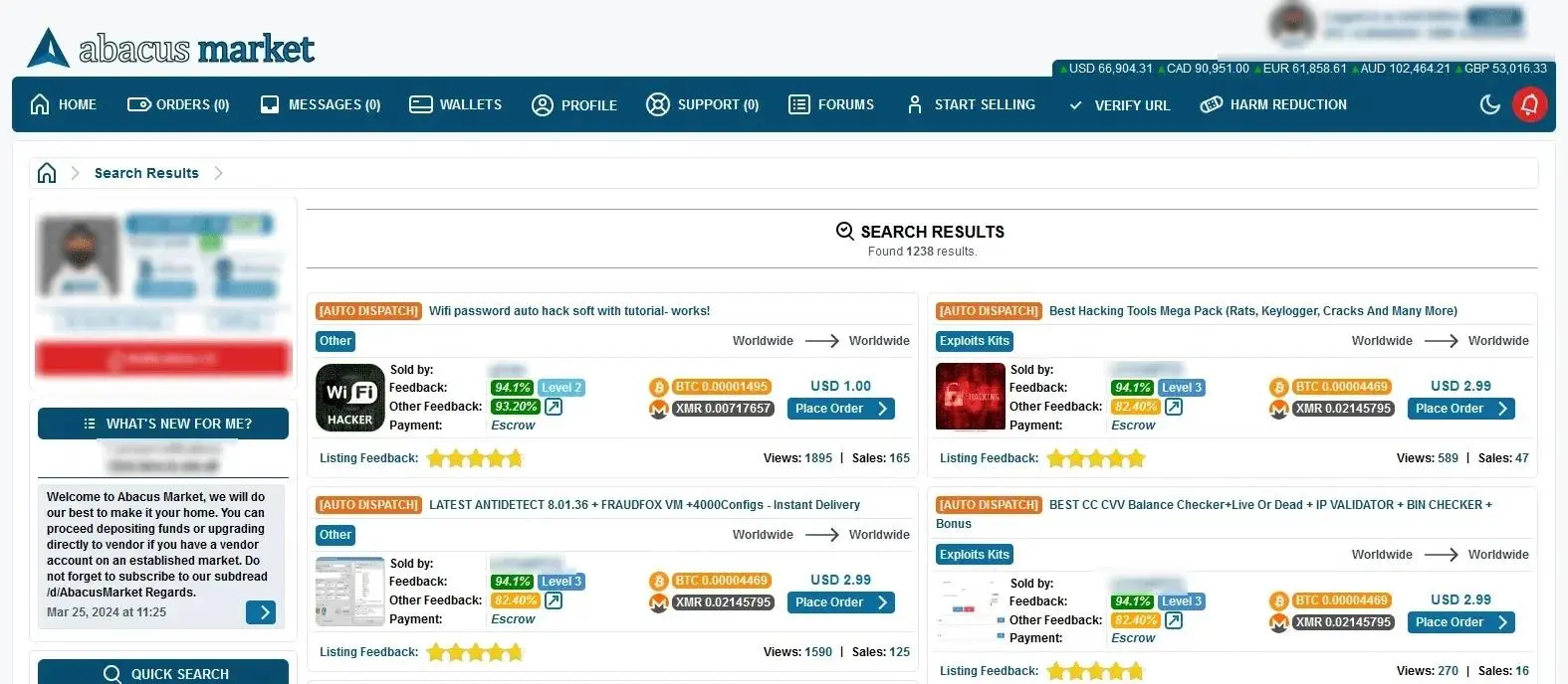 Abacus Market: Top Darknet Marketplace with 25,000+ Listings